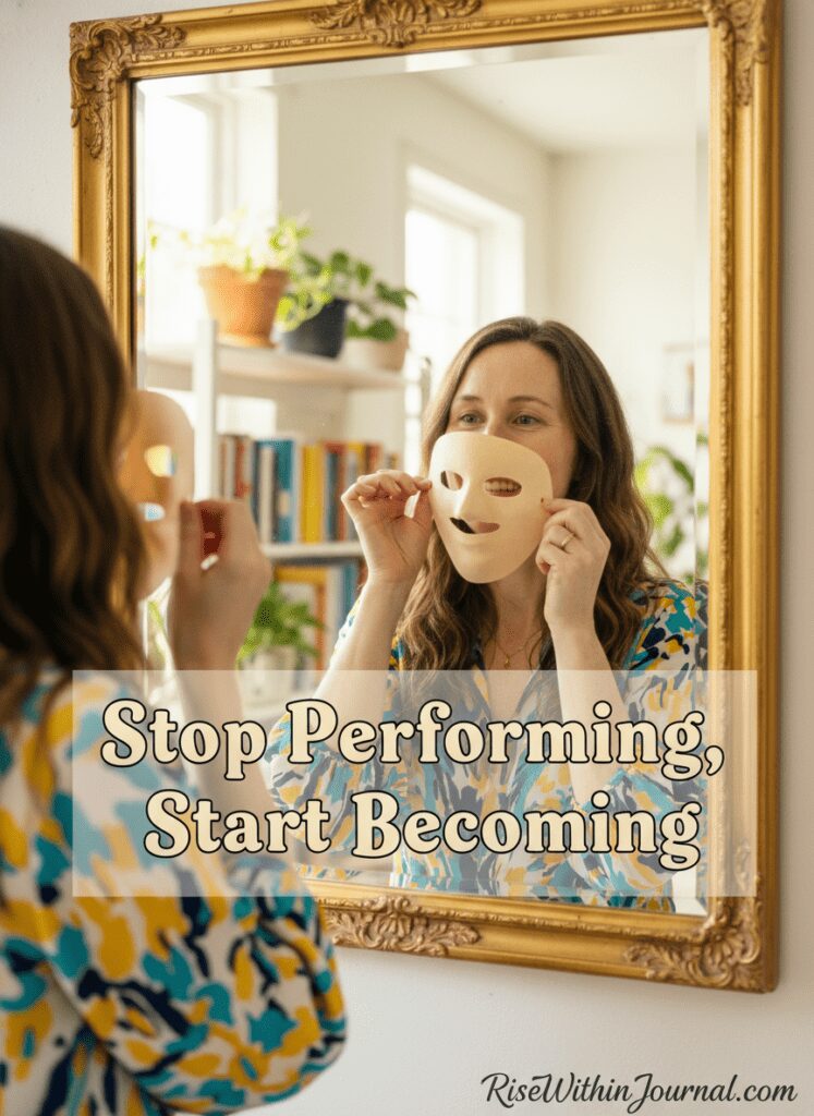 A woman moving away from the fake it 'til you make it mentality toward authenticity.