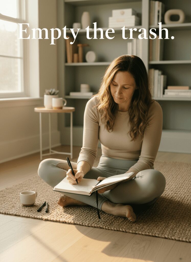 Practicing stream of consciousness journaling for beginners.