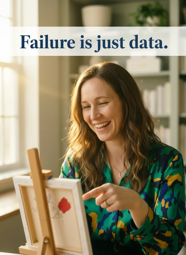 Reframing failure as a data point for overcoming perfectionism paralysis.