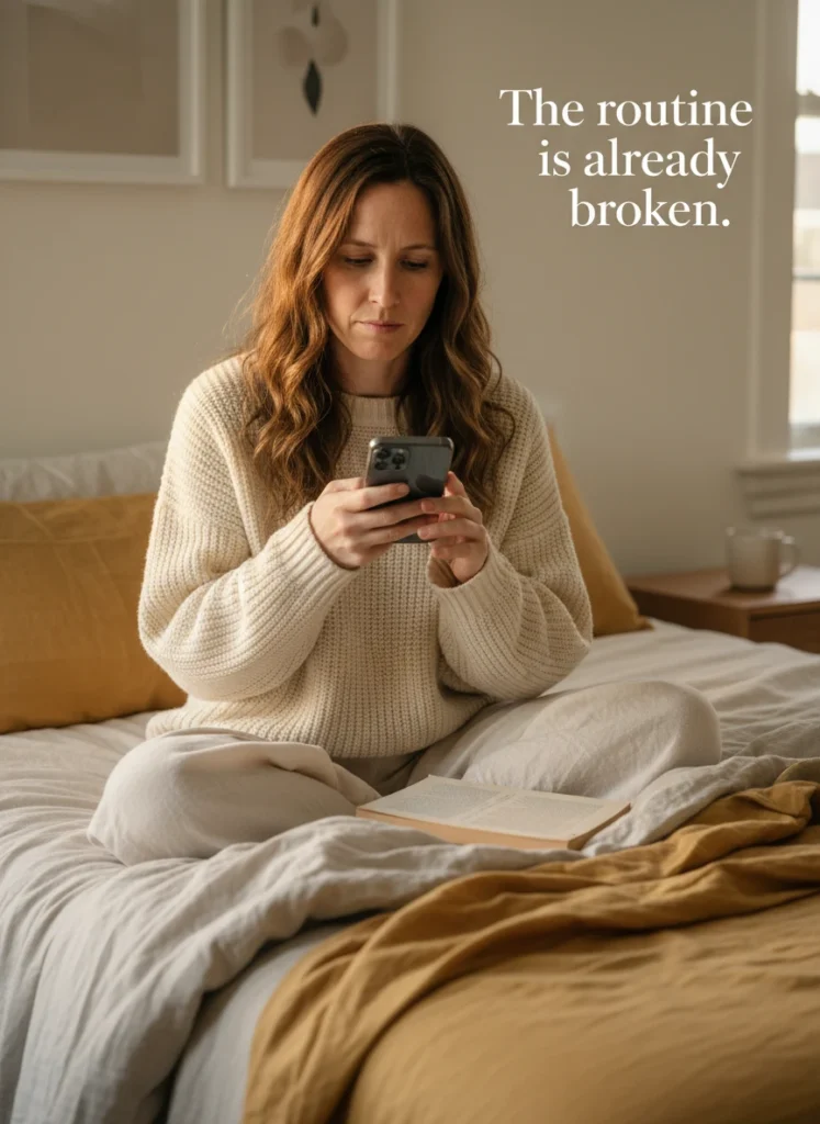 Woman feeling frustrated with her habit stacking routine.