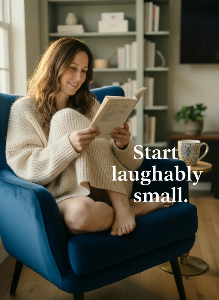 Implementing a micro-habit within a habit stacking system.