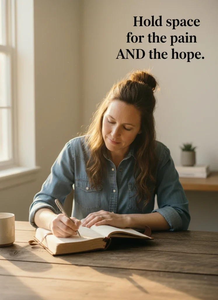 Journaling practice to overcome toxic positivity vs. optimism