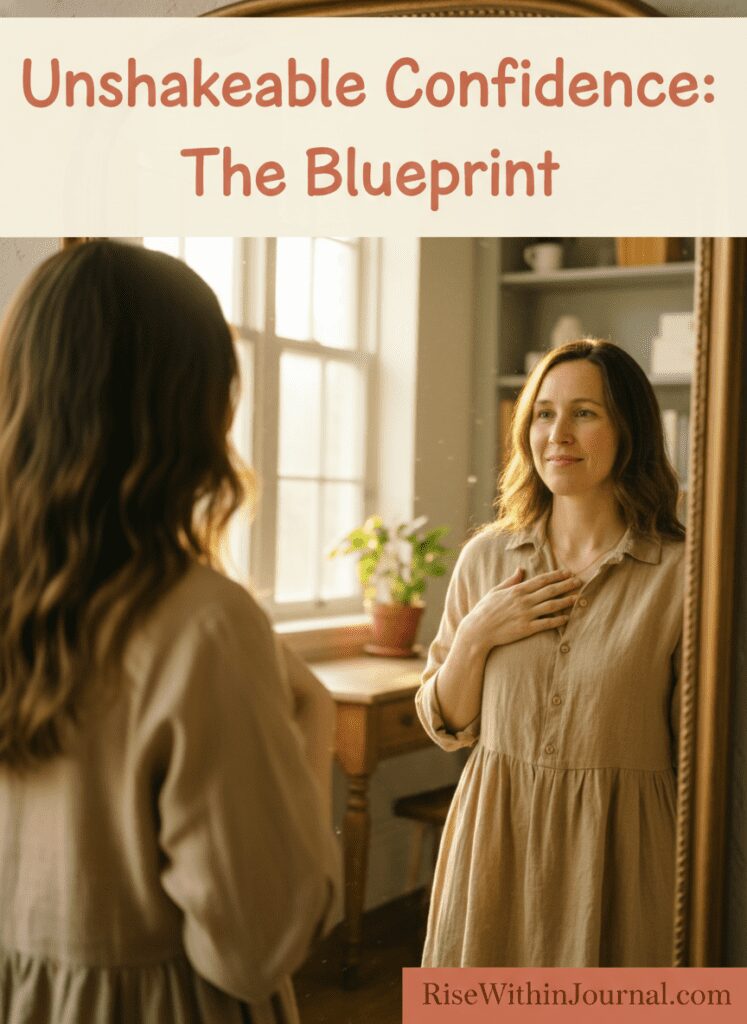 The character in the reference image choosing presence during a Low Dopamine Morning Routine.