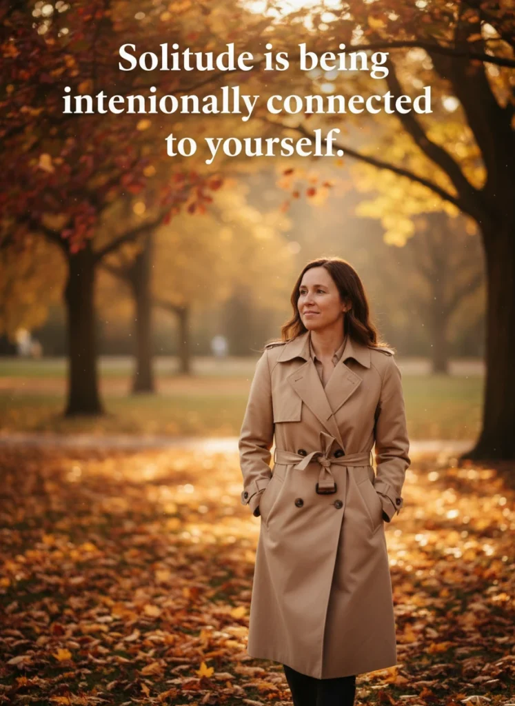 Embracing solitude as a way to be your own best friend.