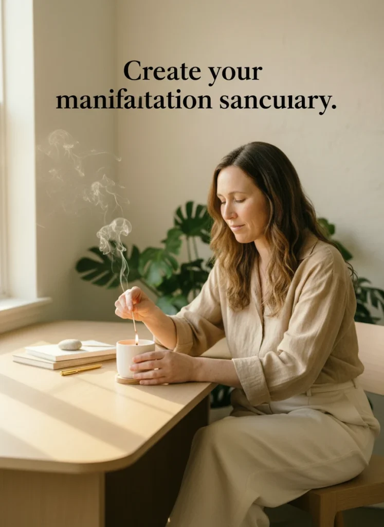 Creating a sacred space for a future self journaling practice.