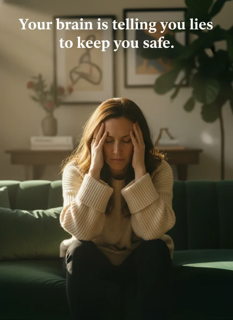 a-woman-feeling-stressed-due-to-the-heavy-reality--zpz6t0.webp A woman feeling stressed due to the heavy reality of cognitive distortions.