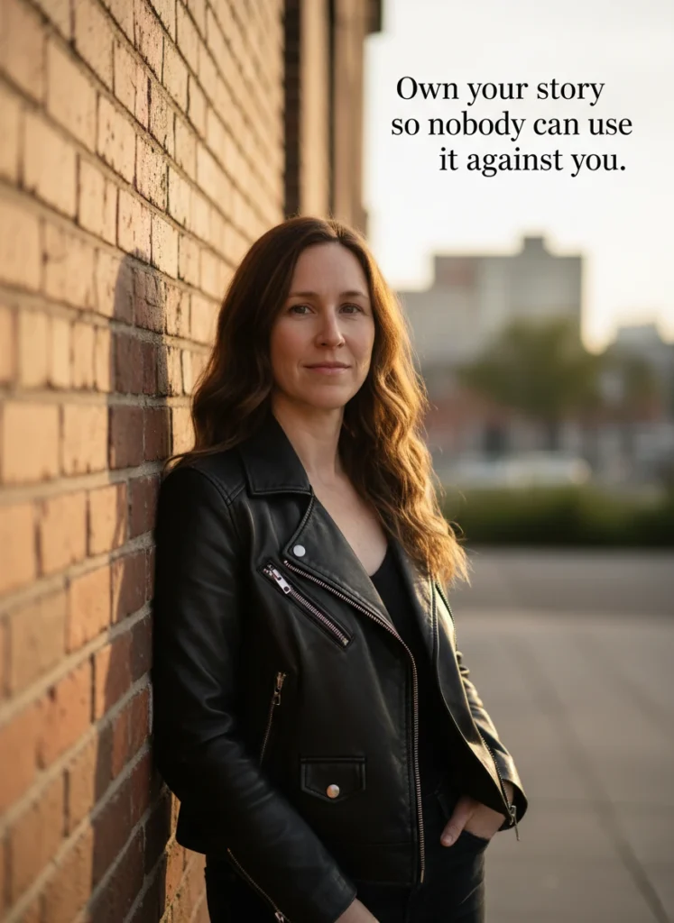 Empowered woman owning her story to show vulnerability is confidence.